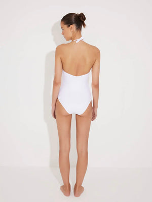 MOEVA -Imelda White Halter Neck