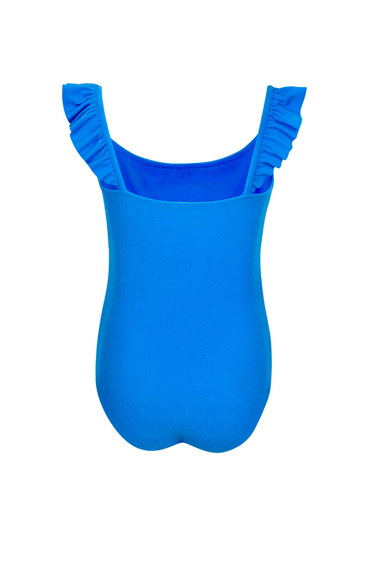 The Amelia Blue Ruffle Kids One Piece