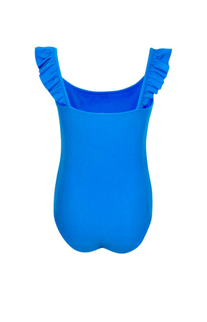 The Amelia Blue Ruffle Kids One Piece