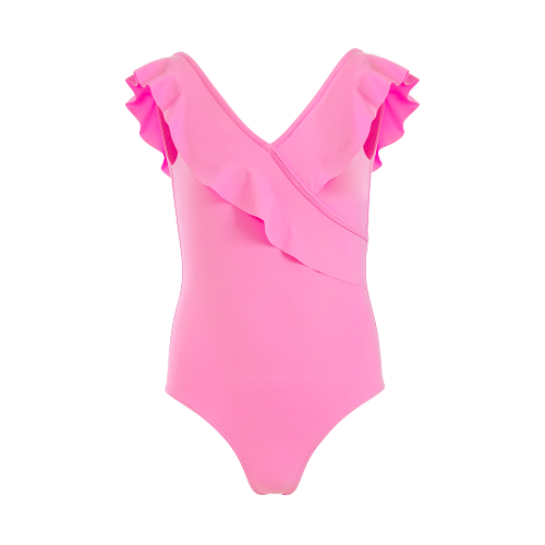 Carmen Pink Ruffle Kids One Piece